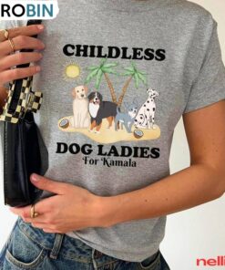 Coconut Childless Dog Ladies For Kamala Shirt, Election Short Sleeve Crewneck