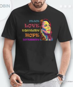 Colorful Peace Love Equality Hope Diversity Vintage Liberal Unisex Shirt