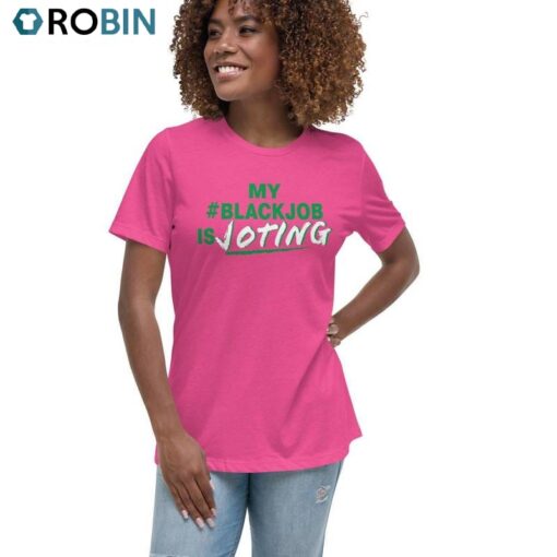 Colorful Voting Is My Black Job Shirt, Supporter Short Sleeve Crewneck