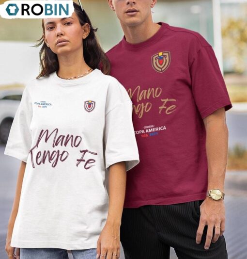 Mano Tengo Fe Shirt, Limited Jersey Venezuela Youth Long Sleeve Tee Tops