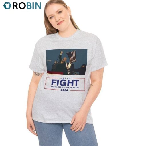 Trump Fight Shirt, God Bless Trump New Rare Long Sleeve Tee Tops