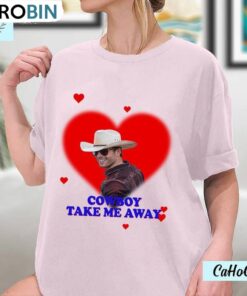 Cowboy Take Me Away Glen Powell Shirt, Twister 2024 Long Sleeve Crewneck