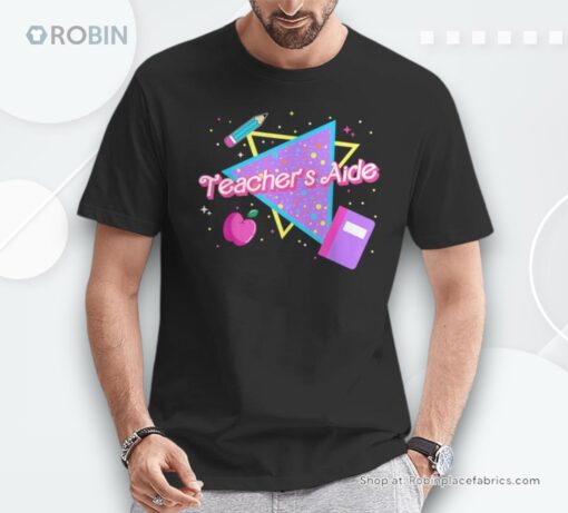 Cute Teacher’s Aide 80’s 90’s Style Retro Old School Unisex Shirt