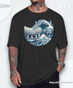 Cute Wave Of Blue Cats Blue Cats Wave Unisex Shirt