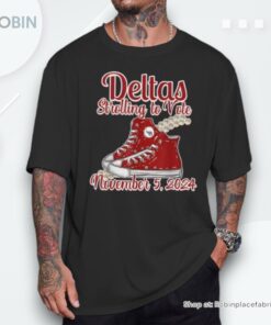 Deltas Strolling To Vote November 5 2024 Chucks And Pearls Unisex Shirt