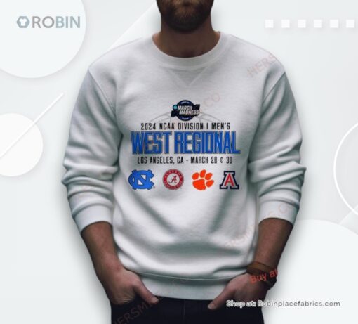 Divison I Men’s Basketball West Regional Los Angeles Champions 2024 Shirt