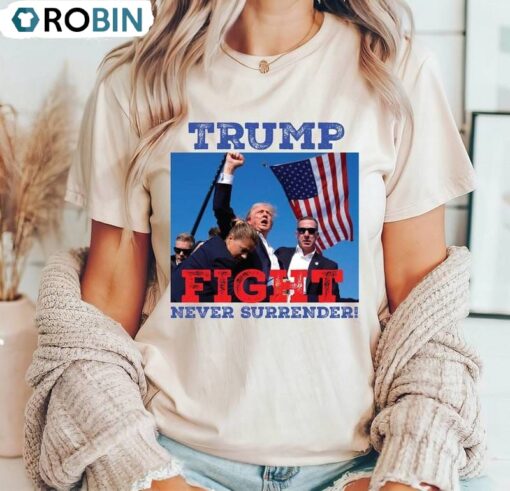 Donald Trump Shooting Unisex Hoodie, New Rare Never Surrender Unisex Shirt, Hoodie, Sweatshirt