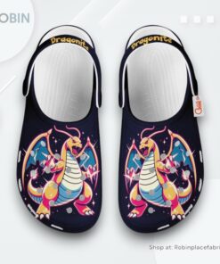 Dragonite Crocs Shoes Custom Art Style, Pokemon Gifts Dragonite Crocs Shoes Custom Art Style, Pokemon Gifts