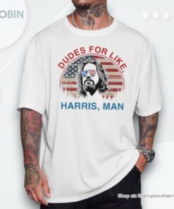 Dudes For Like Harris Man White Dude For Kamala Harris 2024 Unisex Shirt