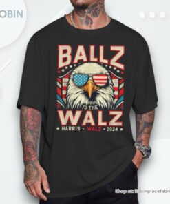 Eagle Usa Flag Ballz To The Walz Harris Walz 2024 Graphic Unisex Shirt