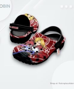 Edward Elric Crocs Shoes, Anime Gifts, Edward Elric Gifts