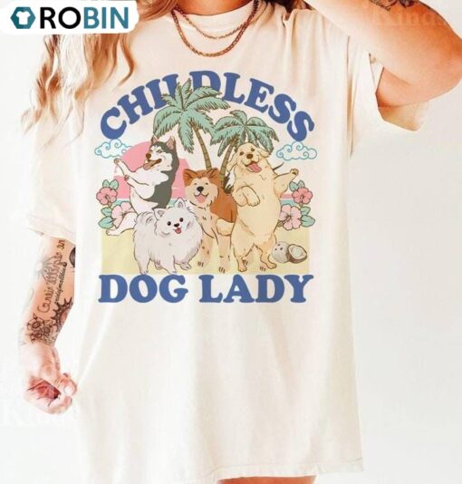 Elegant Childless Dog Ladies Shirt, For Kamala Suffragette Unisex Hoodie T-shirt