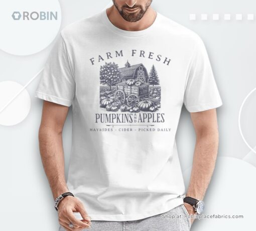 Farm Fresh Pumpkins And Apples Hayrides Cider Picked Daily Unisex Shirt