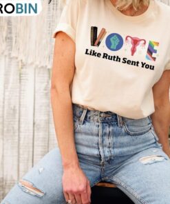Feminist Vintage Unisex Hoodie, Vote Like Ruth Sent You Shirt Long Sleeve