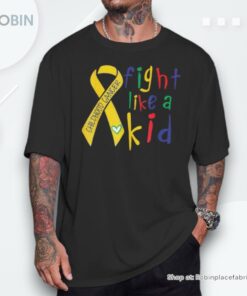 Fight Like Kid Gold Ribbon Childhood Cancer Awareness Unisex Shirt