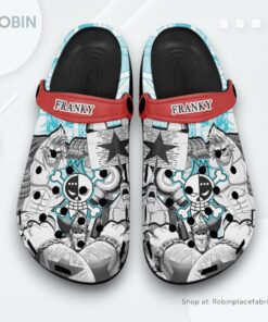 Franky Crocs Shoes Manga Style Personalized, Franky Team Gifts