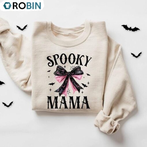 Funny Halloween Moms Sweatshirt , Spooky Mama Shirt Unisex Hoodie