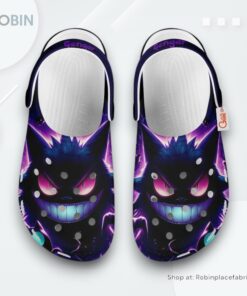 Gengar Clogs Custom Art Style, Pokemon Team Gifts Gengar Clogs Custom Art Style, Pokemon Team Gifts