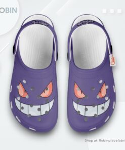 Gengar Crocs Shoes Custom Funny Style, Pokemon Unique Gifts Gengar Crocs Shoes Custom Funny Style, Pokemon Unique Gifts