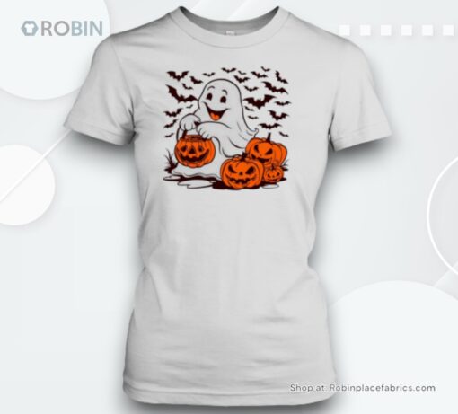 Ghost Halloween Party Fall Pumpkin Unisex Shirt