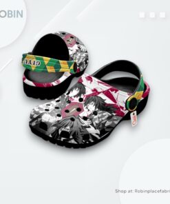 Giyu Tomioka Crocs Shoes Manga Style Personalized, Demon Slayer Anime Gifts