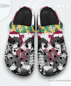 Giyu Tomioka Crocs Shoes Manga Style Personalized, Demon Slayer Anime Gifts