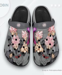 Goku Black Rose Crocs Shoes Pattern Style, Goku Merchandise Goku Black Rose Crocs Shoes Pattern Style, Goku Merchandise