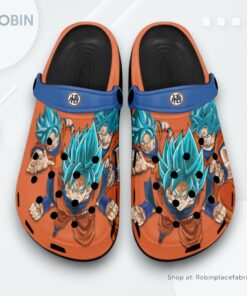 Goku Blue Crocs Shoes Pattern Style, Goku Gear Goku Blue Crocs Shoes Pattern Style, Goku Gear