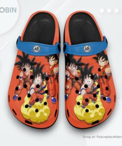 Goku Kid Crocs Shoes Pattern Style, Dragon Ball Anime Shoes Goku Kid Crocs Shoes Pattern Style, Dragon Ball Anime Shoes