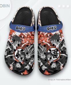 Goku Super Saiyan Crocs Shoes Manga Style Personalized, Goku Merch Goku Super Saiyan Crocs Shoes Manga Style Personalized, Goku Merch