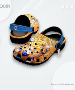 Goku Super Saiyan Crocs Shoes Pattern Style, Dragon Ball Anime Gifts for Fans