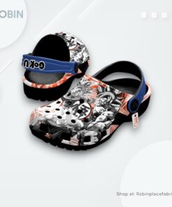 Goku Ultra Instinct Clogs Manga Style Personalized Name, Dragon Ball Anime Merchandise