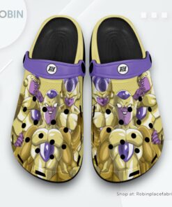 Golden Frieza Crocs Shoes Pattern Style, Frieza Shoes