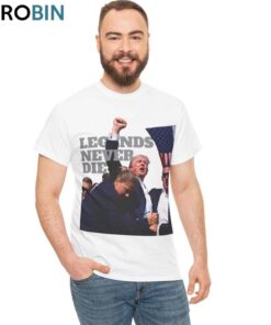 Legends Never Die Shirt, Trump Shot Neutral Crewneck Long Sleeve