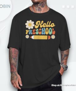Groovy Hello Preschool Back To School Boys Girls Teachers Unisex Shirt