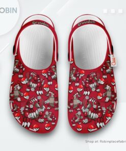 Groudon Crocs Shoes Pattern Style