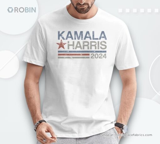 Harris 2024 Grunge Retro Stripes Vintage Kamala Harris 2024 Unisex Shirt