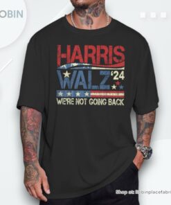 Harris Walz 2024 For President We’re Not Going Back Usa Flag Unisex Shirt