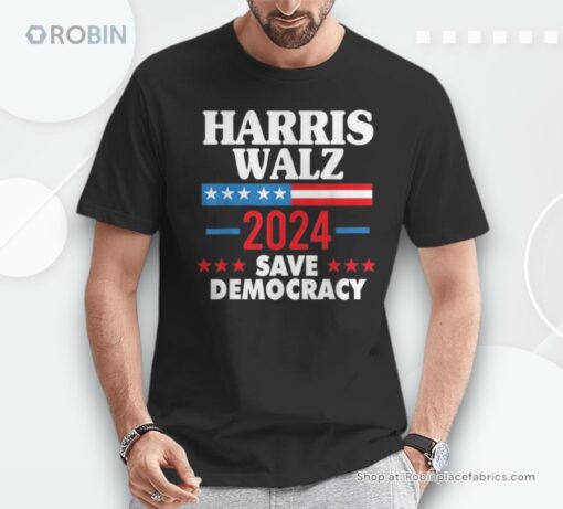 Harris Walz Save Democracy Unisex Shirt