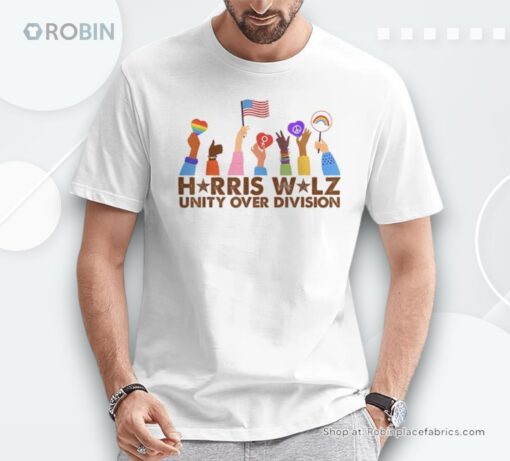 Harris Walz Unity Over Division Unisex Shirt