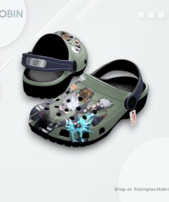 Hatake Kakashi Crocs Shoes Pattern Style, Naruto Anime Fan Gears Hatake Kakashi Crocs Shoes Pattern Style, Naruto Anime Fan Gears