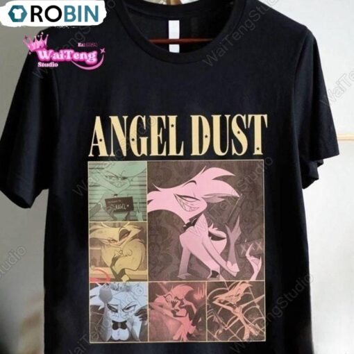 Hazbin Hotel New Rare Shirt, Angel Dust Short Sleeve Crewneck
