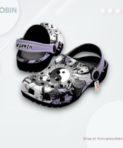 Hinata Hyuga Crocs Shoes Manga Style Personalized, Naruto Anime Shoes