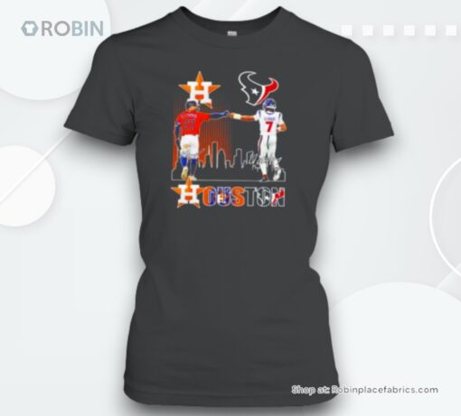 Houston City Sports Altuve Astros And Stroud Texans Signatures Unisex Shirt