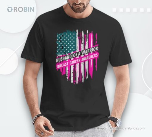 Husband Of A Warrior Breast Cancer Awareness Support Squad Unisex Shirt