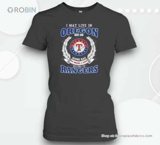 I May Live In Oregon But On Game Day My Heart Unisex Shirt