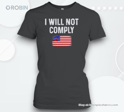 I Will Not Comply Elephant Republican Usa Flag Unisex Shirt