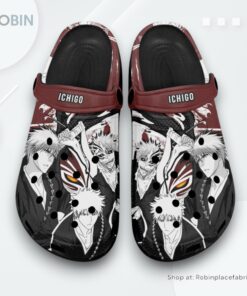 Ichigo Kurosaki Crocs Shoes Manga Style Personalized