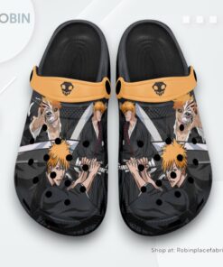 Ichigo Kurosaki Crocs Shoes Pattern Style