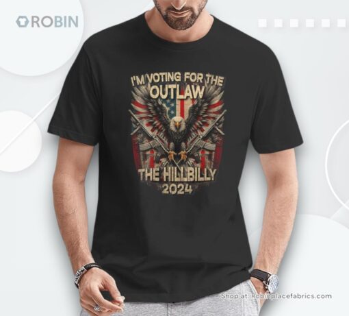 I’m Voting For The Outlaw And The Hillbilly 2024 Usa Flag Unisex Shirt